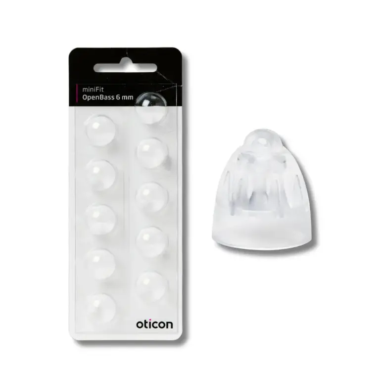Oticon-miniFit-Open-Bass-tippi-6mm-10-kpl-tippeja-pakkauksessa